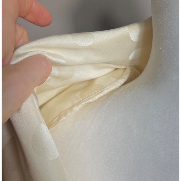 Liz Claiborne Silk Dress 80s Blouson Shirt Dress Midi Black Ivory Womens Sz 4-6 - Picture 4 of 10